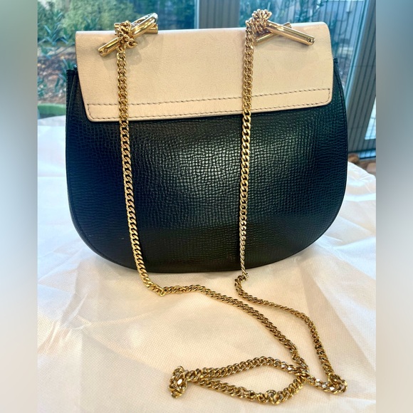 Chloé Drew Chain Pochette Bag (not mini), Beige and Black, EUC - Picture 3 of 15